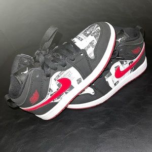 Jordan 1 Mid Newspaper Air Times Kids